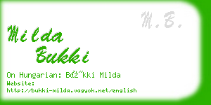 milda bukki business card